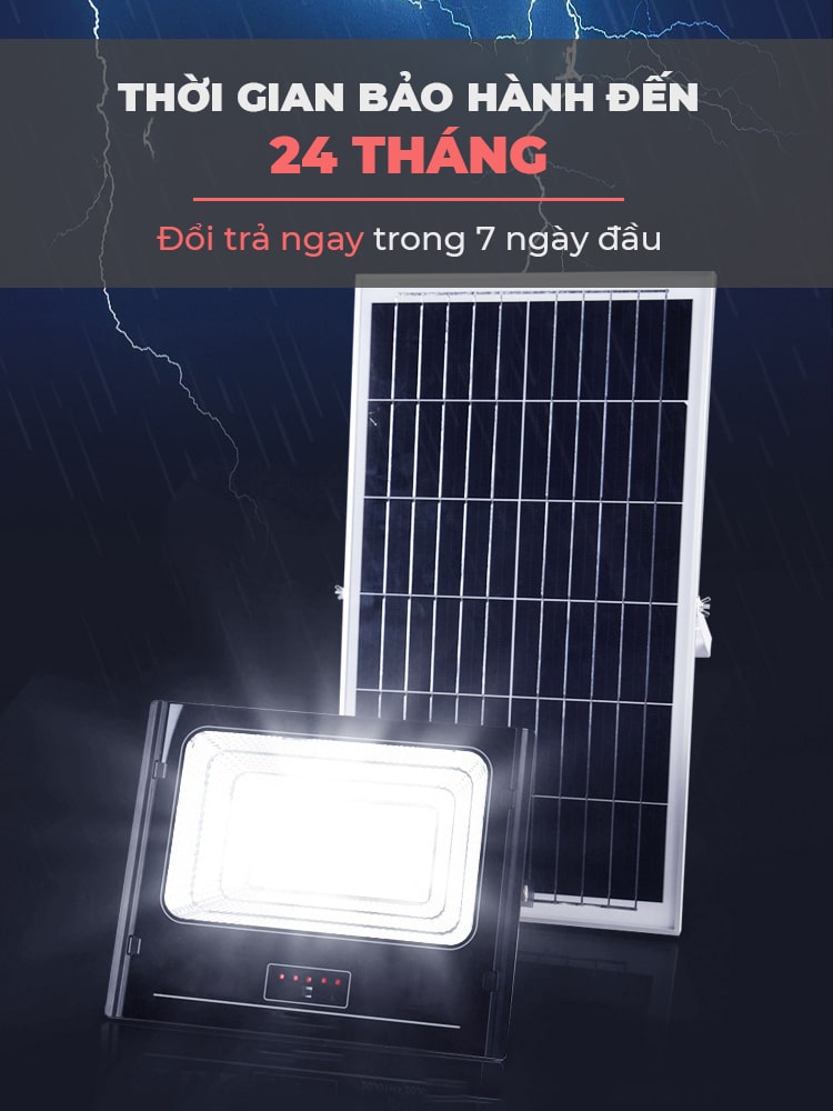 Đèn Pha Năng Lượng Mặt Trời 200W Kitawa DP1200 bảo hành