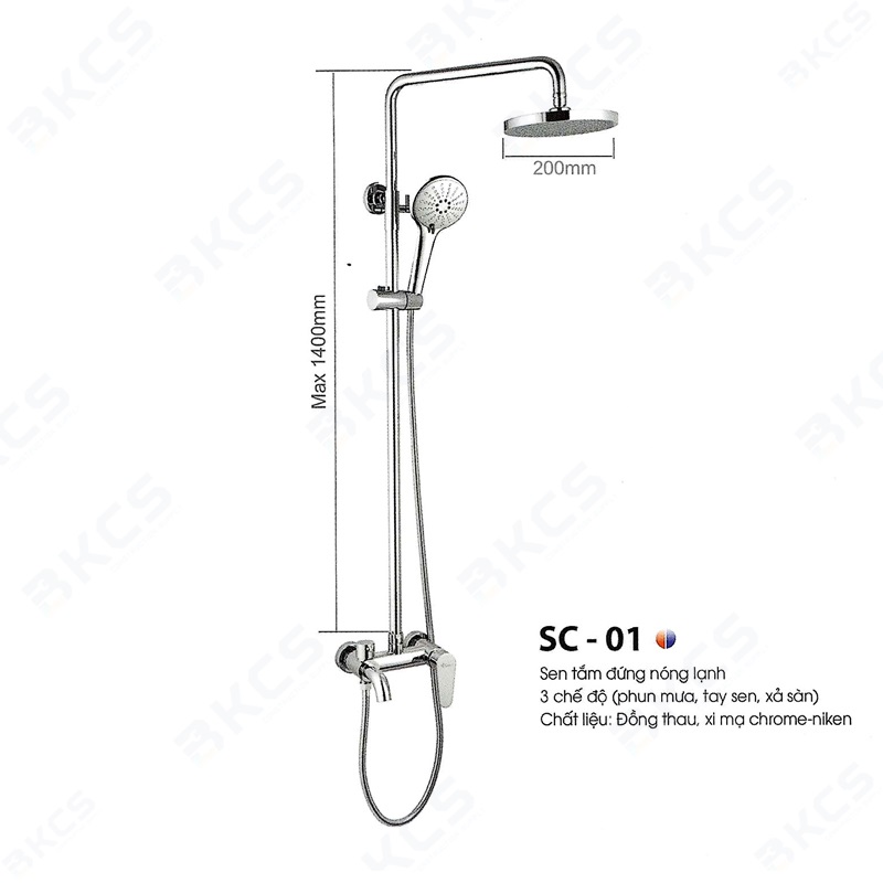 Sen tắm đứng nóng lạnh Sennam SC-01