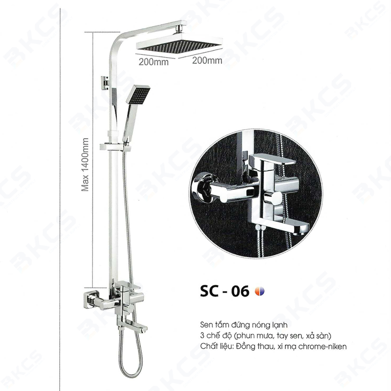 Sen tắm đứng nóng lạnh Sennam SC-06