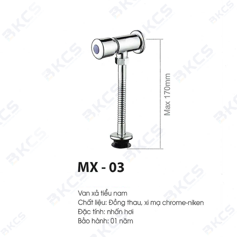 Van xả tiểu nam nhấn hơi Sennam MX-03