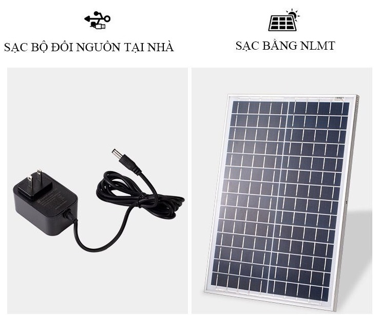 Quạt Năng Lượng Mặt Trời Kitawa 25W KQ725-T củ sạc