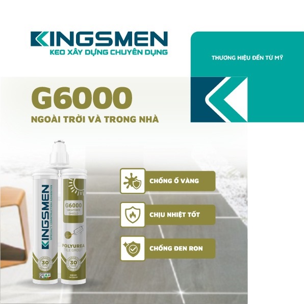 Keo chít mạch G6000 Kingsmen chuyên dụng trong nhà và ngoài trời