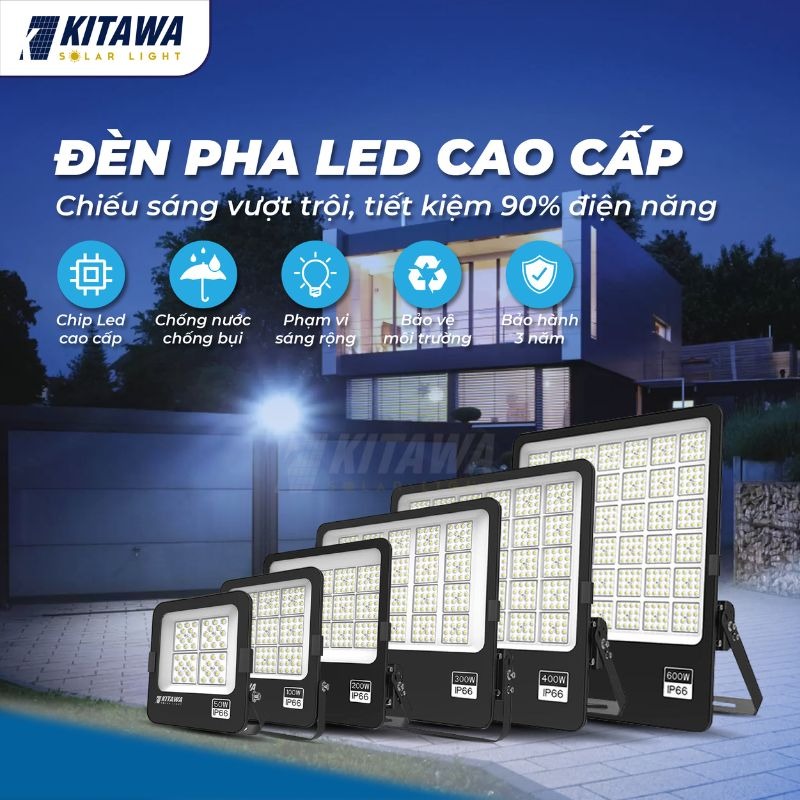 Đèn Pha 50W KITAWA AC.DP06.50, Chip Led Philips