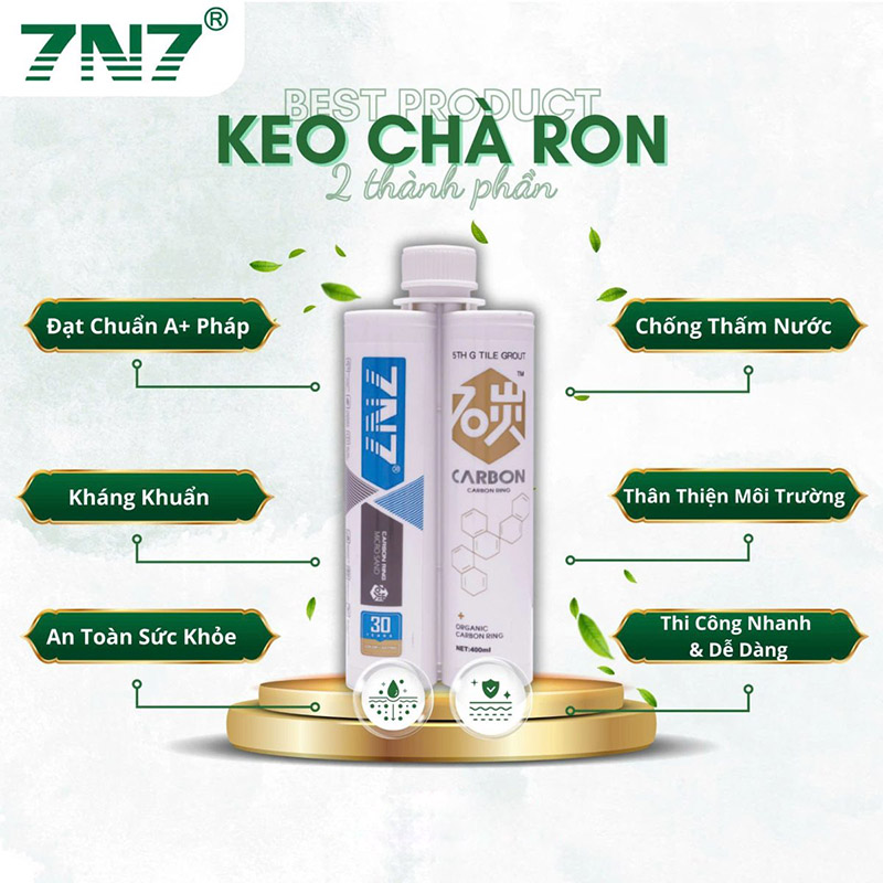 Keo chà ron gạch 7N7 epoxy 2 thành phần (ngoài trời)