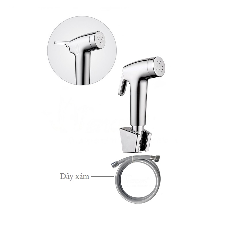 Vòi xịt vệ sinh Sennam VX01-NX (dây PVC xám tán thau)