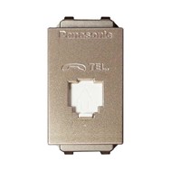 Ổ cắm điện thoại 4 cực màu vàng ánh kim WEV2364MYZ Dòng HALUMIE PANASONIC