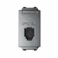 Ổ cắm điện thoại 4 cực màu xám ánh kim WEV2364MYH Dòng HALUMIE PANASONIC