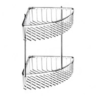 Kệ góc nhà tắm 2 tầng iNox 304 Sennam KG-02