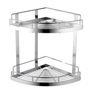 Kệ góc nhà tắm 2 tầng iNox 304 Sennam KG-03V