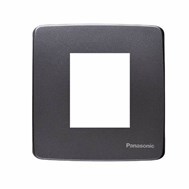 Mặt vuông dùng cho 2 thiết bị/ ổ đơn 3 chấu màu xám ánh kim WMT7812MYH-VN Dòng MINERVA PANASONIC