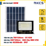 Đèn Pha Năng Lượng Mặt Trời 300W Kitawa DP1300, IP67