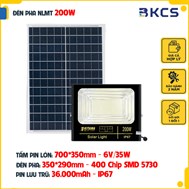 Đèn Pha Năng Lượng Mặt Trời 200W Kitawa DP1200, IP67