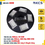 Đèn Năng Lượng Mặt Trời Đĩa Bay 200W Kitawa UF1200 (24.000mAH)