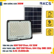 Đèn pha năng lượng mặt trời 300W chống chói TUVACO