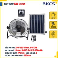 Quạt Năng Lượng Mặt Trời 15W Tuvaco F01 (Sạc 220V, USB) 