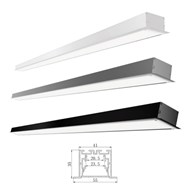 Đèn led thanh Profile 3555 VinaLed V3LNR-40W/V3LNR-80W (Bạc/Trắng/Đen)