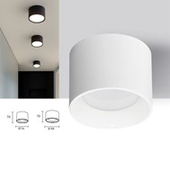 Đèn led ốp trần ống bơ 12W V14CLF-12 VinaLed (phi 94xH70mm)