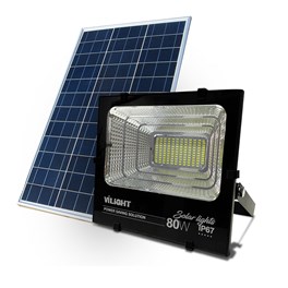 Đèn Pha Năng Lượng Mặt Trời 80W Chip LED Bridgelux USA (VLFL80MT1) VI-LIGHT